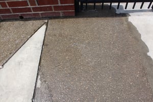 PDU aggressive condensate, etched concrete