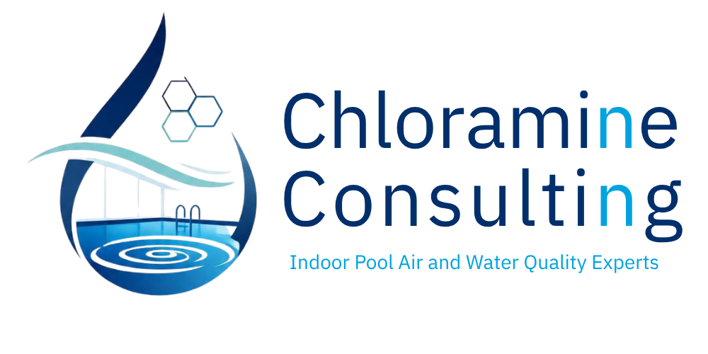 chloramine consulting logo, indoor pool design for good IAQ